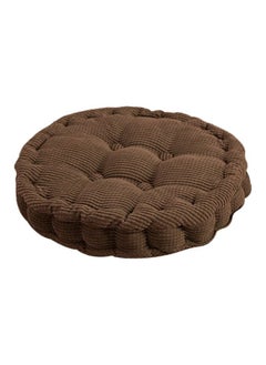 Buy Round Soft Velvet Decorative Cushion Chair Pad  Attractive Colors - Brown in Saudi Arabia