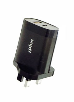 Buy Wall Charger 2 Ports Type-c and USB 20W in Saudi Arabia