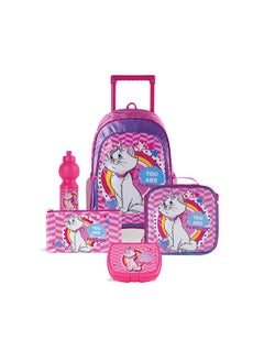 Buy 5 In 1 Disney Marie You Are Pawsome Trolley Box Set 18 inches in UAE