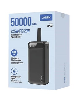 اشتري Lanex Power Bank 50,000 mAh 22.5W+PD 20W في الامارات
