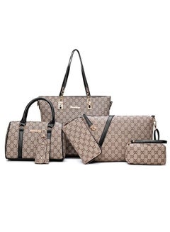 Buy 6 Pieces-Stylish Mom Bag With Large Capacity For Baby Diapers And Diaper Bags in Saudi Arabia