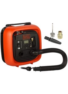 اشتري 12V 160 Psi Portable Electric Air Inflator Compressor For Bike Cars Inflatables And Sports Balls Orange Black في السعودية