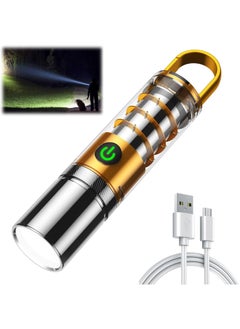 Buy LED Flashlights Rechargeable, 30,000 Lumen Flashlight, Battery Powered USB-C, Bright High Power Flashlight, 6 Modes, Powerful Tactical Flashlight Flasher for Dog Walking, Camping, Emergency Gifts in Saudi Arabia