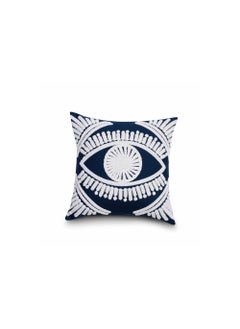 Buy Eyelash Filled Cushion 45x45cm - Navy Blue in UAE