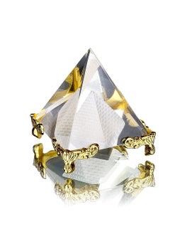 Buy Crystals Pyramid Figurine with Stand for Home Decor or Holiday Gift in Saudi Arabia