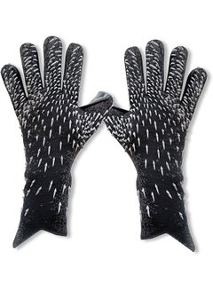 اشتري Children's Football Gloves Goalkeeper Gloves Children's Goalkeeper Gloves Wear-resistant Non-slip Wrist Guard Goalkeeper Gloves - Black في السعودية