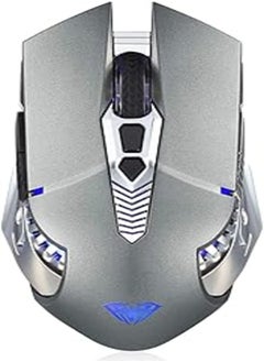 Buy SC200 Wireless Bluetooth Gaming Mouse, Built-in 800mAh Battery, Side Buttons, 2.4G LED Backlight, Rechargeable Wireless Optical Mouse for Laptop MacBook Notebook Tablet Mobile (Grey) in Egypt