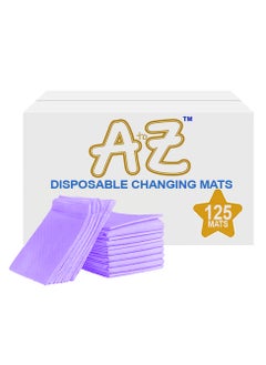 Buy A to Z - Disposable Changing Mat size (45cm x 60cm) Large- Premium Quality for Baby Soft Ultra Absorbent Waterproof - Pack of 125 - Lavender in UAE