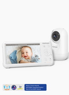Buy Video Baby Monitor, 1080P 5" HD Baby Monitor with Camera and Audio, Infrared Night Vision, 5000mAh Battery, 2-Way Audio, Temperature Sensor, Lullabies and 960ft Range, Ideal for New Moms in UAE