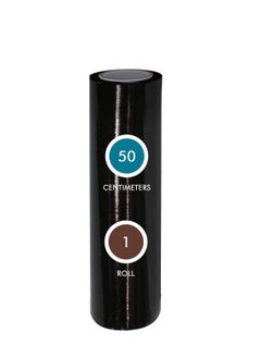 اشتري [1 Roll] Black Stretch Film Wrap - 500mm Heavy Duty Plastic Shrink Wrap for Pallet Wrap, Packing, Moving and Packaging - Cling Wrap في الامارات