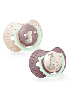 اشتري Silicone Dynamic Soother 0-3m 2 pcs Night&Day Girl في مصر