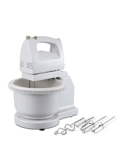 Buy Handheld Mixer With Stand And Bowl 200W  White in Saudi Arabia