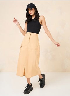 اشتري Cargo Midi Skirt with Front Split في السعودية