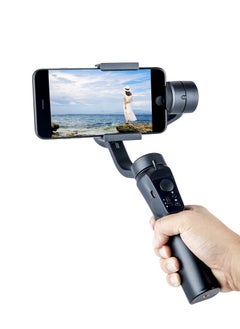 اشتري Handheld Gimbal Stabilizer 3-Axis Smart Anti-shake Handheld Gimbal Mobile Phone Video Vlog Stabilizer Black في السعودية