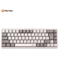 اشتري Meetion 65% Triple-Mode Wireless RGB Mechanical Keyboard MK12 65% Layout Full Key Hot-Swap Tri-Mode Connection (White) في الامارات