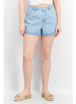 اشتري Women Washed Denim Shorts, Blue في الامارات