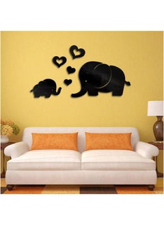 اشتري Home Decoration Small Elephant Mirror Wall Decals Living Room في مصر