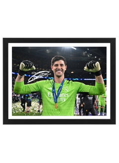 Buy Thibaut Courtois Real Madrid Champion of UCL 2024, Soccer Gift , Autographed Poster with Frame 30x40cm in UAE