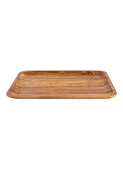 Buy Eco-Friendly Durable Acacia Wood Rectangular Serving Plate Brown 30 x 22 cm AW18-X026-L in Saudi Arabia