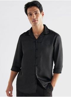 Buy Textured Regular Fit Shirt in Saudi Arabia