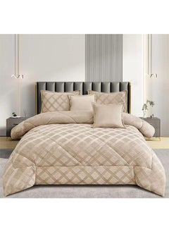 Buy Queen Comforter Set - 6 Pieces Bed in A Bag Queen Comforters Queen Size,Complete Bedding Sets with Comforter, Flat Sheet, Fitted Sheet and Pillowcases Shams(YH-1-003) in Saudi Arabia