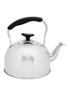 Buy Stainless Steel Whistling Kettle With Non-Drip Spout 2.8 Liter Matte Silver/Black in Saudi Arabia