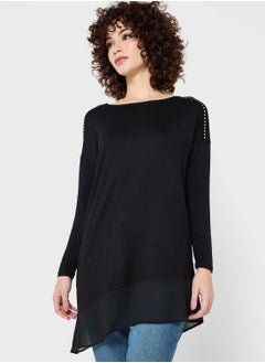 Buy Asymmetric Round Neck Top in UAE