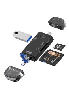 اشتري SD Card Reader, 6-in-1 USB C/Micro/USB Memory Reader Camera Viewer, USB 3.0 SD Card Reader Adapter Used for SD-3C SD Micro SD TF SDXC SDHC MMC RS-MMC Micro SDXC Micro SDHC UHS-I في السعودية