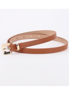 Buy Fashion Student Jeans Accessorize With Skinny Belt Clothing 105cm Brown in UAE