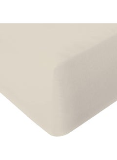 Buy Infinitee Xclusives – 1 Piece 78”x80” deep Pocket Beige King Size Fitted Sheet only for Bed – Lightweight Soft Microfiber, Shrink and Fade Resistant in UAE