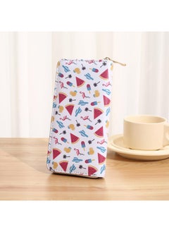 اشتري Card Holder Digital Printing Single Zipper Women's Wallet Multi-functional Large Capacity Clutch Mobile Phone Bag في السعودية