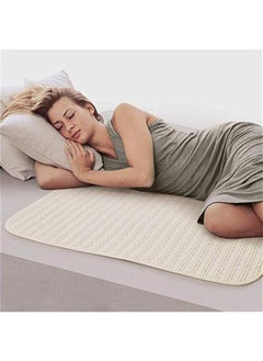 Buy Waterproof Bed Pad Washable and Reusable Underpads 4 Layer Incontinence Mattress Protector 100% Cotton Surface for Children Adults and Pets in Saudi Arabia