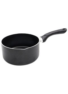 اشتري Beefit Non-Stick Sauce Pan Granite Saucepan For Easy Pour With Ergonomic Handle & Safe Cooking 16 Black في الامارات