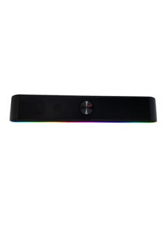 اشتري Twisted Minds RGB 2.0 Desktop Soundbar, 2.0 Channel Computer Speaker with Dynamic Lighting Bar Audio-Light Sync/Display, Touch-Control Backlit with Volume Knob, USB Powered w/ 3.5mm Cable في الامارات