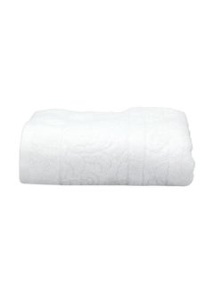 اشتري Jacquard Bath Towel White 70 x 140 cm CN JE70X140-WHITE في السعودية