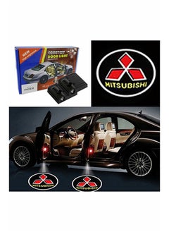 اشتري 2-Piece LED Car Door Mitsubishi Logo Projector Shadow Light Set في السعودية