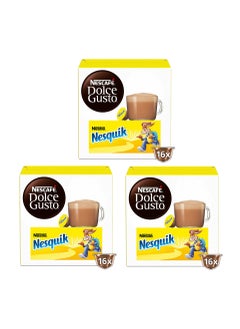 Buy Nesquik Hot Chocolate, 16 Capsule, Pack of 3 in UAE