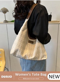 Buy Women's Shoulder Tote Bag Felt Material Handbag For Women Large Capacity Bucket Bag Fashionable Travel Messenger Shoulder Bag For Ladies Girls College Students in Saudi Arabia