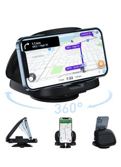 Buy Cell Phone Holder for Car, Upgraded 360° Rotatable Phone Mount for Dashboard, Horizontal & Vertical Viewing Friendly Phone Car Mount, Compatible with iPhone Samsung Android Smartphones GPS Devices in Saudi Arabia