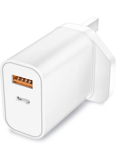 Buy USB Charger, Jmary 30W Wall Charger, Dual Port USB C Charger PD3.0 Fast Charging Adapter for i phone 14/14Pro/13/13 Pro/12/12 Mini/12 Pro/12 Pro Max/11 Pro Max iPad Pro in UAE