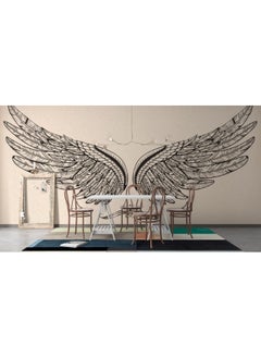 اشتري Classical Vintage Wings Fabric Wallpaper Covers An Area ​​Up To 4.2Mx3M With Adhesive And Smoothing Tool في مصر