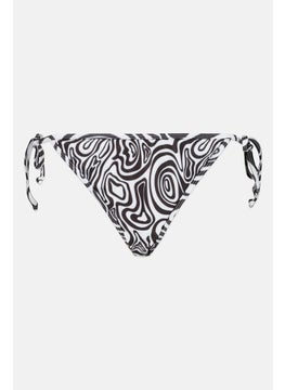 Buy Women Abstract Bikini Bottom, White in UAE