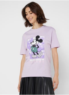 Buy Mickey Graphic Print T-Shirt in Saudi Arabia