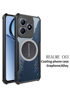 Buy Phone Case for Realme C63 Magnetic Suction Car Phone Case with Cooling and Anti Drop Function in Saudi Arabia