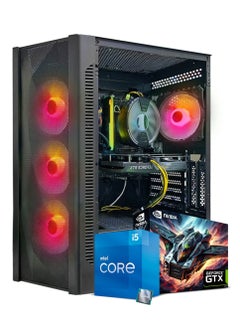 Buy Gaming PC, Intel Core i5-12400F, GTX 1650, 16GB RAM, 1TB SSD,Air Cooler 120 mm, 650W PSU, Window 11 Pro, Black Case in UAE