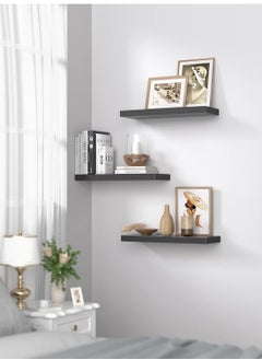 اشتري 3-Piece Hanging Wall Shelves Book Set fot Home, 30,40,50 cm في الامارات