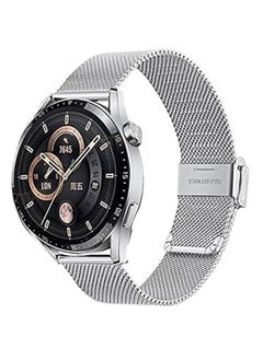 اشتري Milanese Replacment Band Compatible with Huawei Watch GT3 46mm Mesh Type Stainless Steel Band with Buckle في السعودية