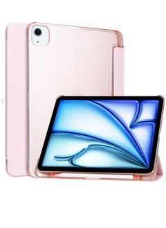 Buy iPad Air 11 Inch Case M2 2024, iPad Air 6th Generation Case/iPad Air 5th Generation 2022/Air 4th 2020 10.9 Inch, Slim Hard Translucent Back Shell Cover with Pencil Holder - Pink in Saudi Arabia