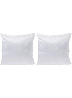 اشتري Soft Plain Colored Cushion 45X45 Cm White 2 Pcs في السعودية