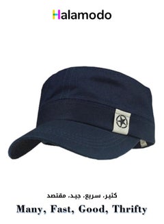 Buy Blue Men's Flat Top Hat Outdoor Sports Casual Hat in UAE